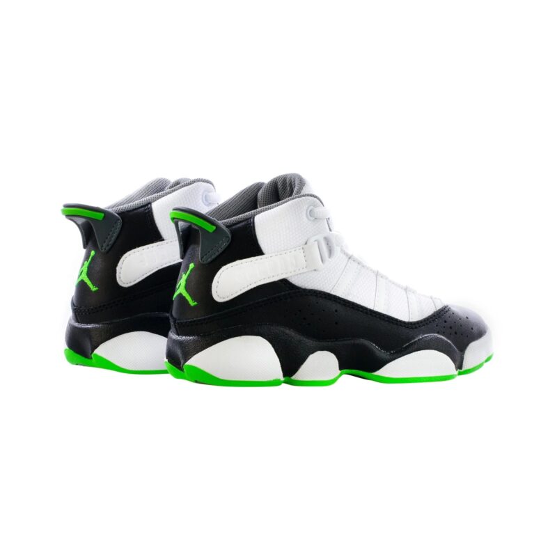 Little Kids Jordan 6 Rings White/Green Strike-Black (323432 130)