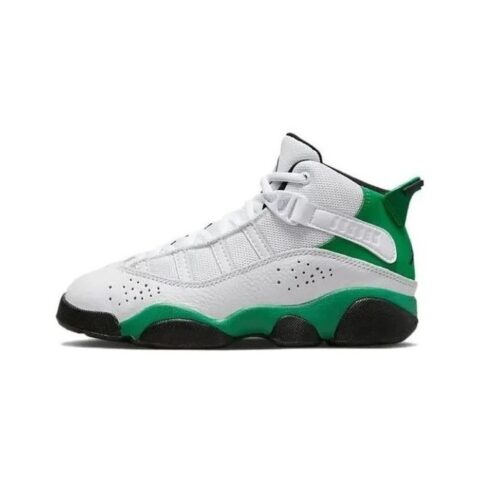 Little Kids Jordan 6 Rings White/Lucky Green-Black (323432 131)