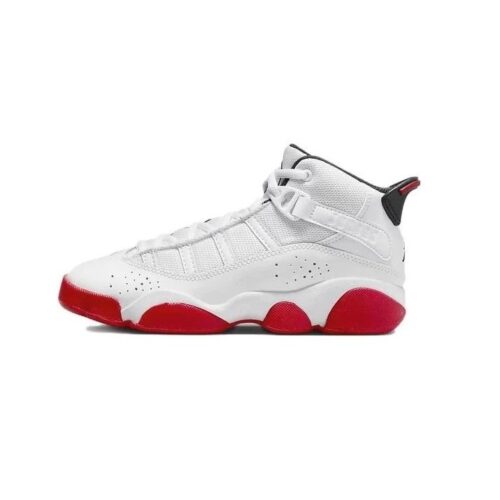 Little Kids Jordan 6 Rings White/University Red-Black (323432 160)