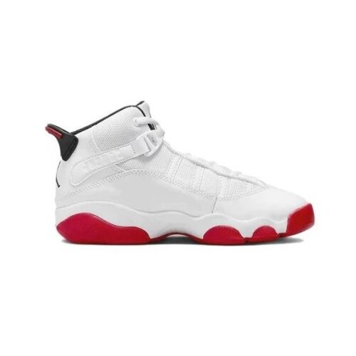 Little Kids Jordan 6 Rings White/University Red-Black (323432 160)