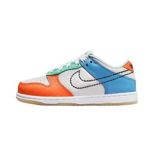 Little Kids Nike Dunk Low White/Black-Safety Orange (Dx3364 100)