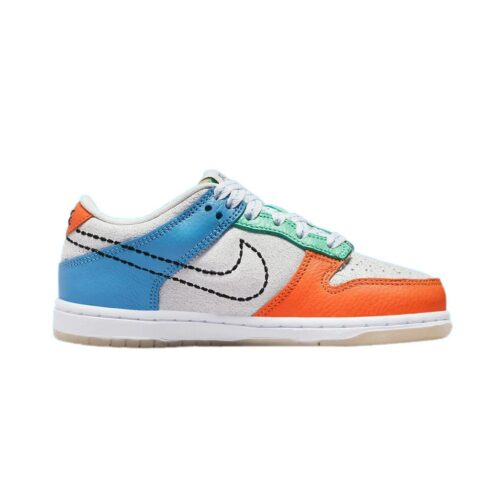 Little Kids Nike Dunk Low White/Black-Safety Orange (Dx3364 100)