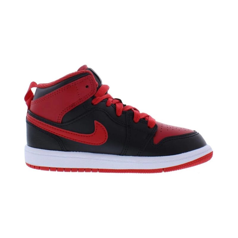 Little Kidsjordan 1 Mid Alternate Bred Black/Fire Red-White (Dq8424 060)