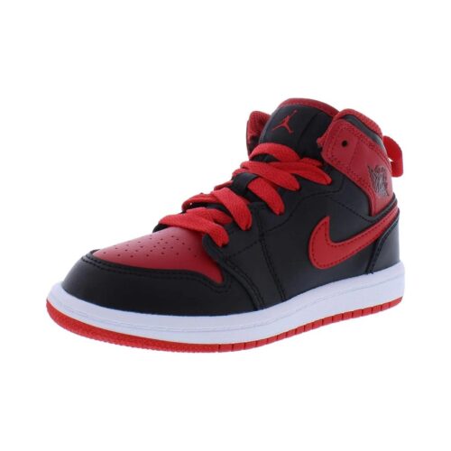 Little Kidsjordan 1 Mid Alternate Bred Black/Fire Red-White (Dq8424 060)