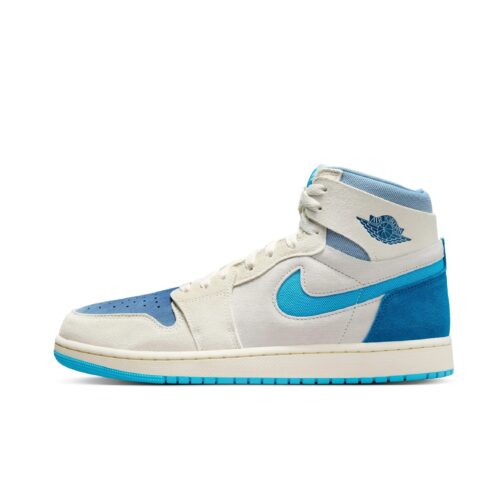 Mens Jordan 1 High Zoom Air Cmft 2 Sail/Dk Powder Blue-Blue Grey (Dv1307 104)