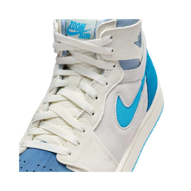 Mens Jordan 1 High Zoom Air Cmft 2 Sail/Dk Powder Blue-Blue Grey (Dv1307 104)