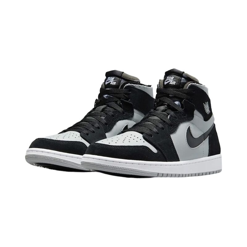 Mens Jordan 1 High Zoom Air Cmft Black/White/Smoke Grey (Ct0978 001)