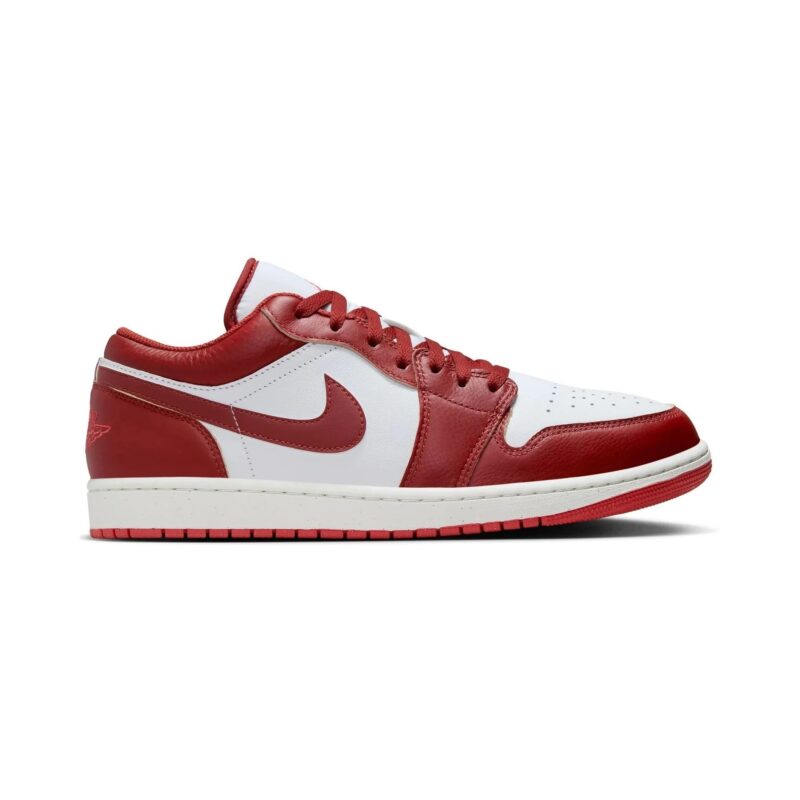 Mens Jordan 1 Low White/Dune Red-Lobster-Sail (Fj3459 160)