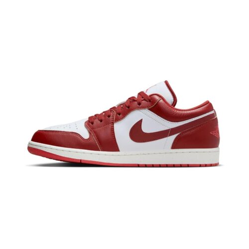 Mens Jordan 1 Low White/Dune Red-Lobster-Sail (Fj3459 160)