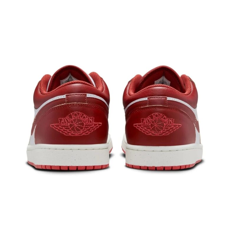 Mens Jordan 1 Low White/Dune Red-Lobster-Sail (Fj3459 160)