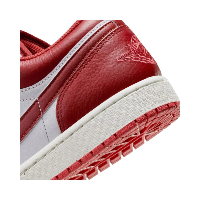 Mens Jordan 1 Low White/Dune Red-Lobster-Sail (Fj3459 160)