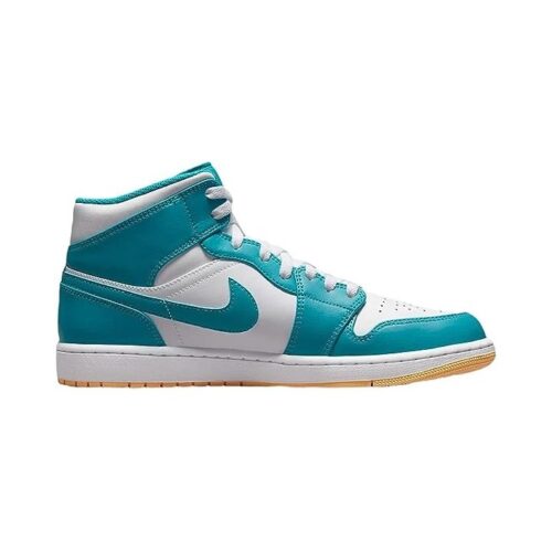 Mens Jordan 1 Mid Aquatone/Celestial Gold-White (Dq8426 400)