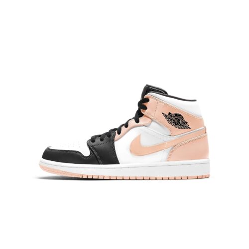 Mens Jordan 1 Mid Crimson Tint White/Arctic Orange-Black (554724 133)