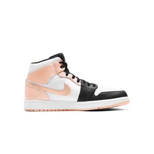 Mens Jordan 1 Mid Crimson Tint White/Arctic Orange-Black (554724 133)