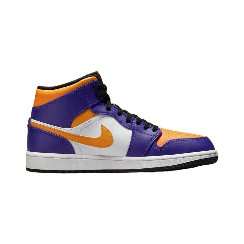 Mens Jordan 1 Mid Dark Concord/Taxi-White-Black (Dq8426 517)