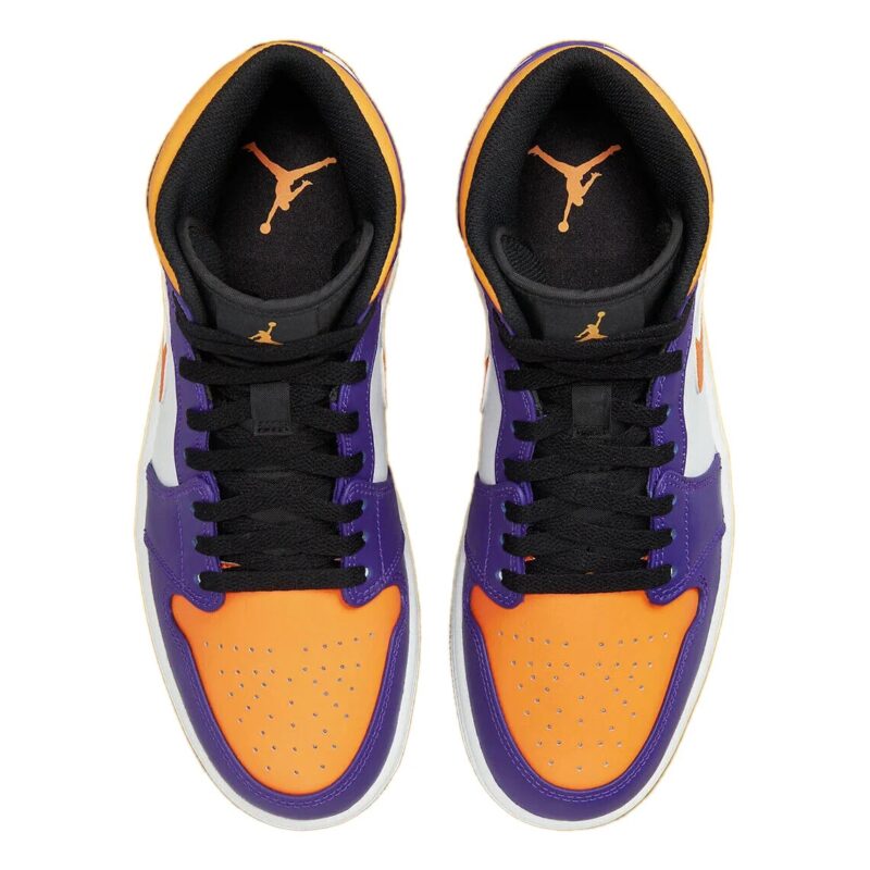 Mens Jordan 1 Mid Dark Concord/Taxi-White-Black (Dq8426 517)