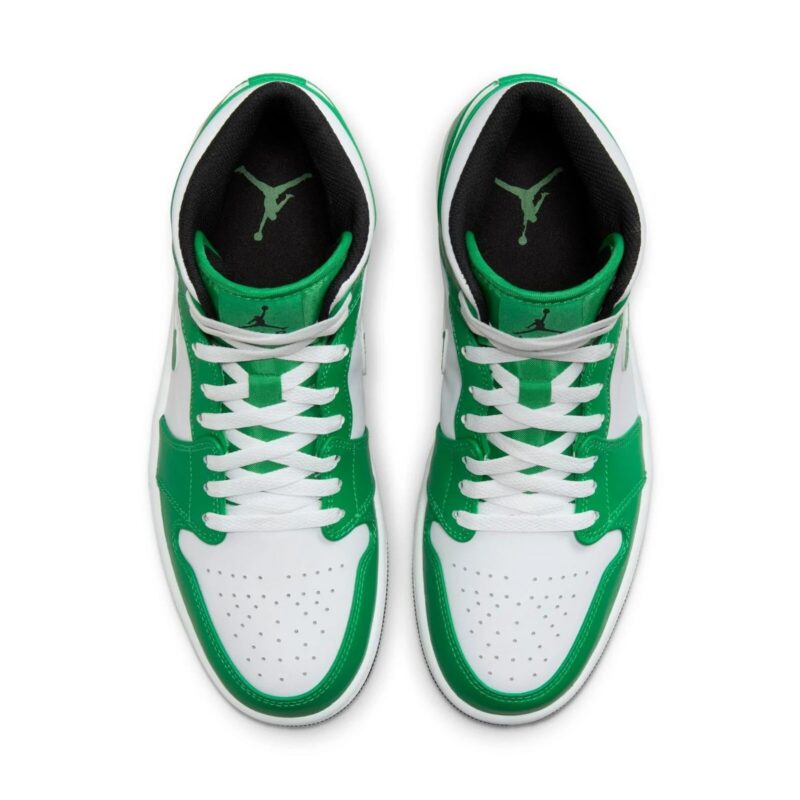 Mens Jordan 1 Mid Lucky Green/Black-White (Dq8426 301)