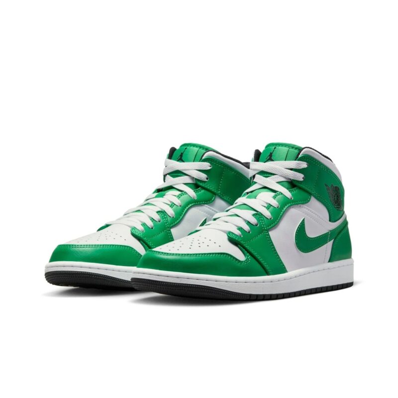 Mens Jordan 1 Mid Lucky Green/Black-White (Dq8426 301)