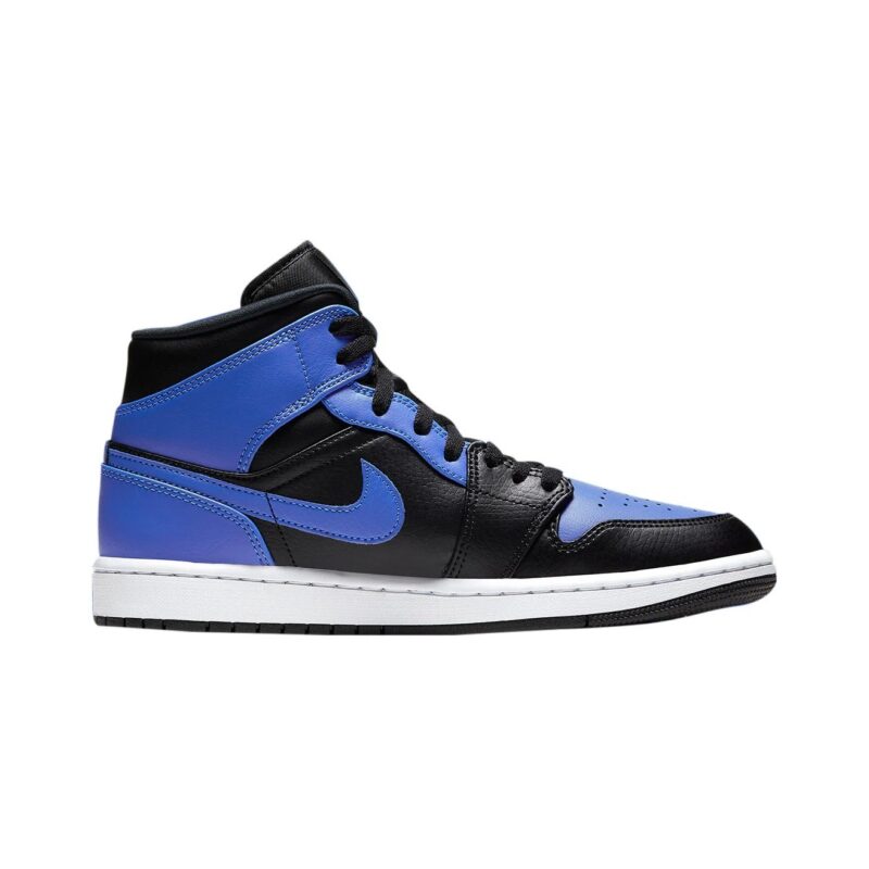 Mens Jordan 1 Mid Royal Black/Hyper Royal-White (554724 077)