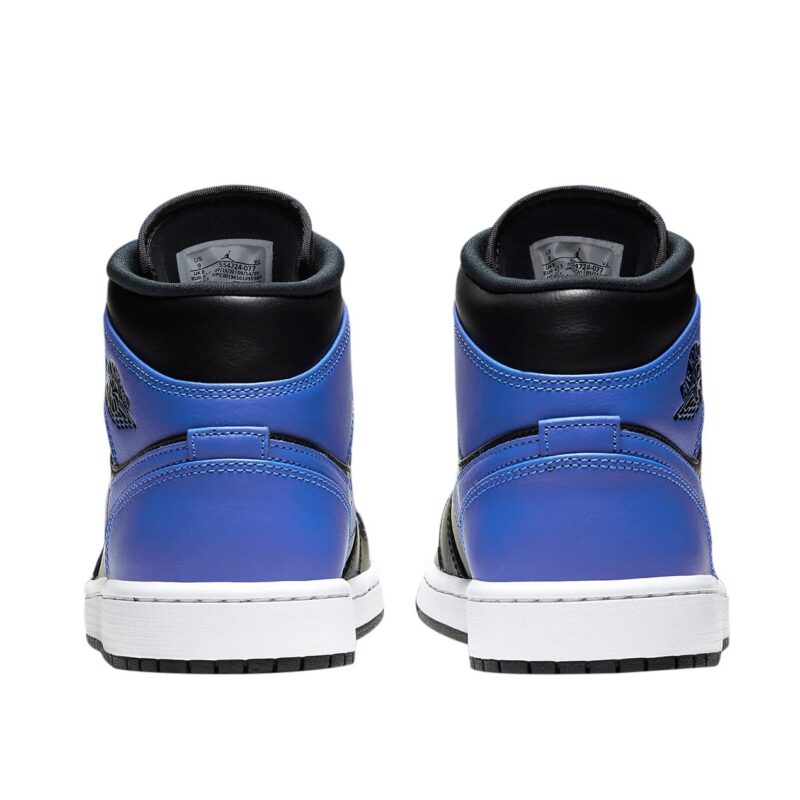 Mens Jordan 1 Mid Royal Black/Hyper Royal-White (554724 077)