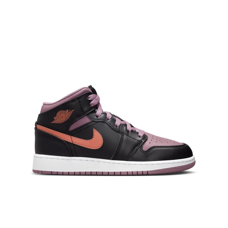 Mens Jordan 1 Mid Se Black/Sky J Orange-Sky J Mauve (Fb9911 008)