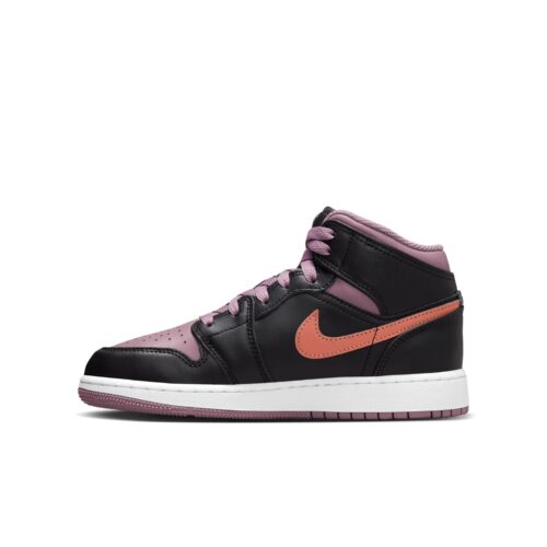 Mens Jordan 1 Mid Se Black/Sky J Orange-Sky J Mauve (Fb9911 008)