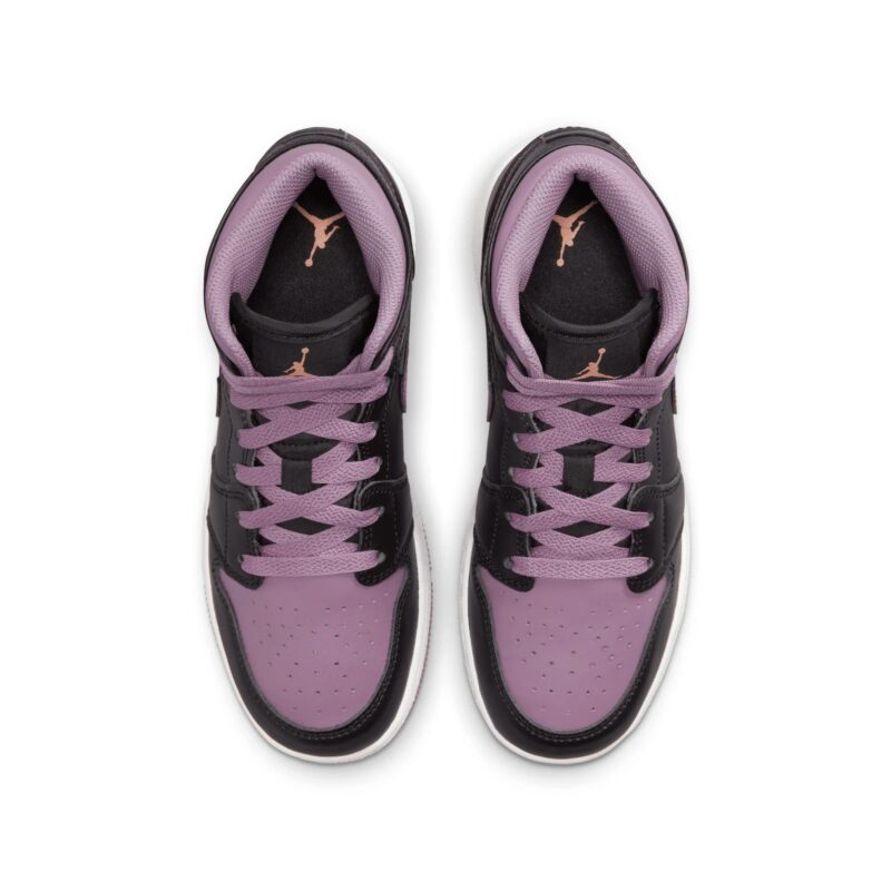 Mens Jordan 1 Mid Se Black/Sky J Orange-Sky J Mauve (Fb9911 008)