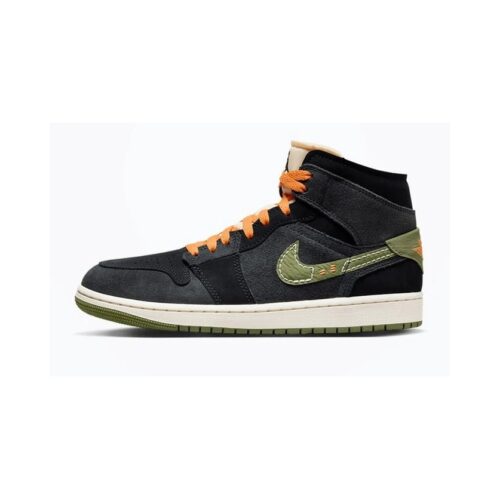 Mens Jordan 1 Mid Se Craft Anthracite/Sky J Lt Olive (Fd6817 003)