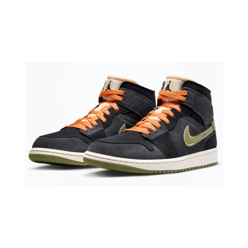 Mens Jordan 1 Mid Se Craft Anthracite/Sky J Lt Olive (Fd6817 003)