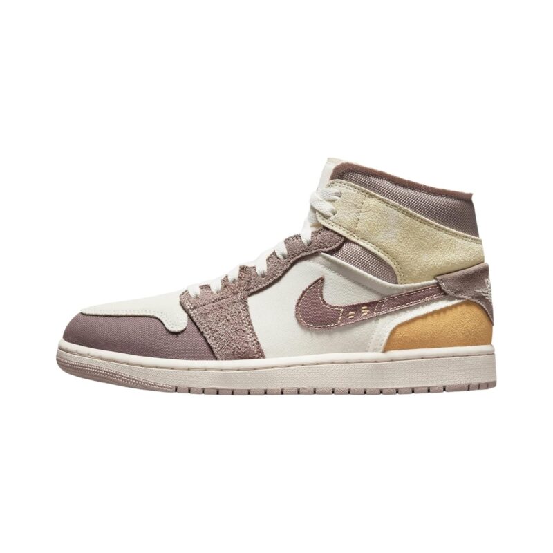 Mens Jordan 1 Mid Se Craft Sail/Taupe Haze-Fossil Stone (Dm9652 102)