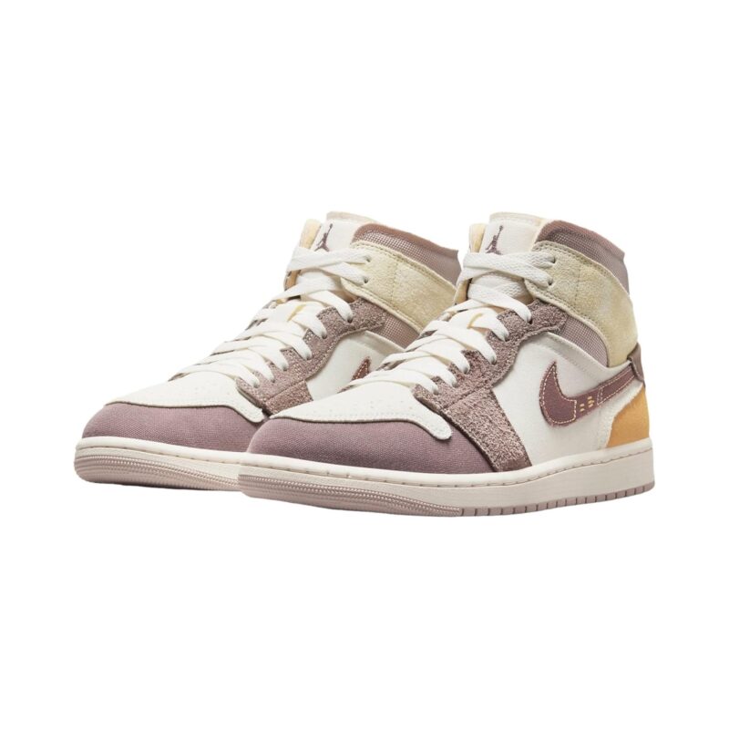 Mens Jordan 1 Mid Se Craft Sail/Taupe Haze-Fossil Stone (Dm9652 102)