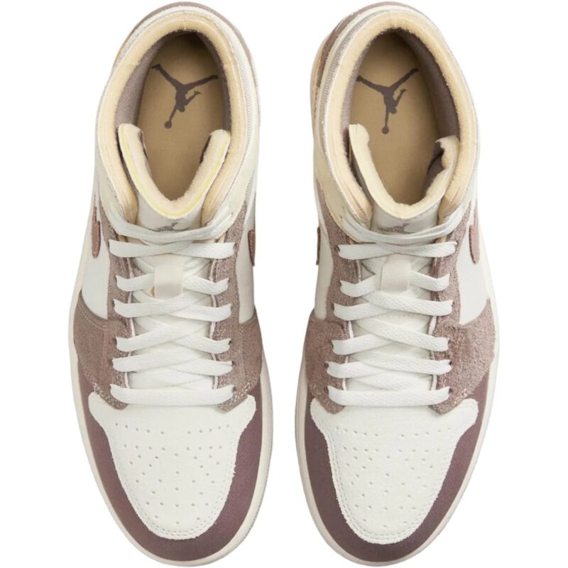 Mens Jordan 1 Mid Se Craft Sail/Taupe Haze-Fossil Stone (Dm9652 102)