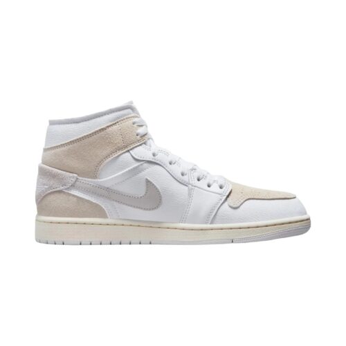 Mens Jordan 1 Mid Se Craft White/Lt Orewood Brn-Tech Grey (Dm9652 120)