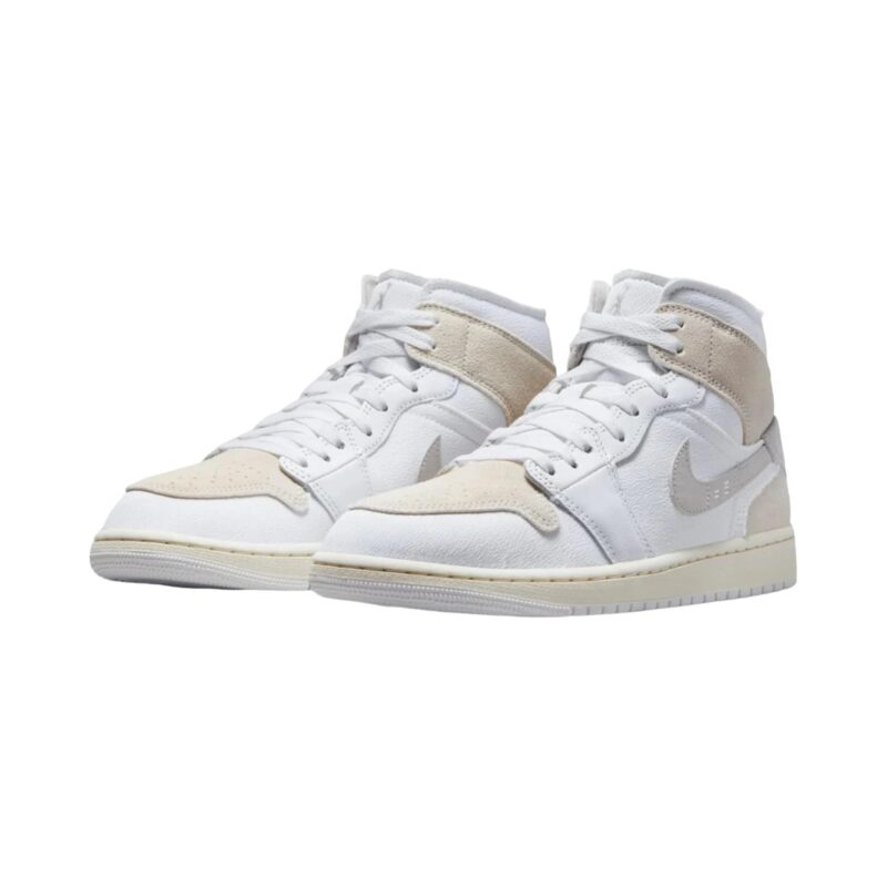 Mens Jordan 1 Mid Se Craft White/Lt Orewood Brn-Tech Grey (Dm9652 120)