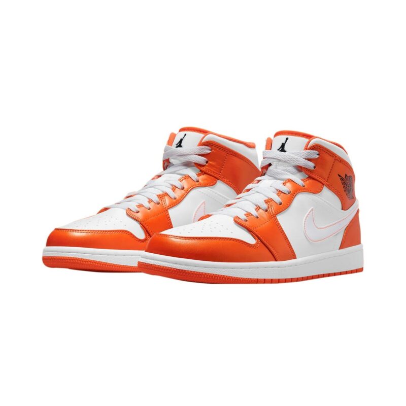 Mens Jordan 1 Mid Se Metallic Orange Electro Orange/Black-White (Dm3531 800)