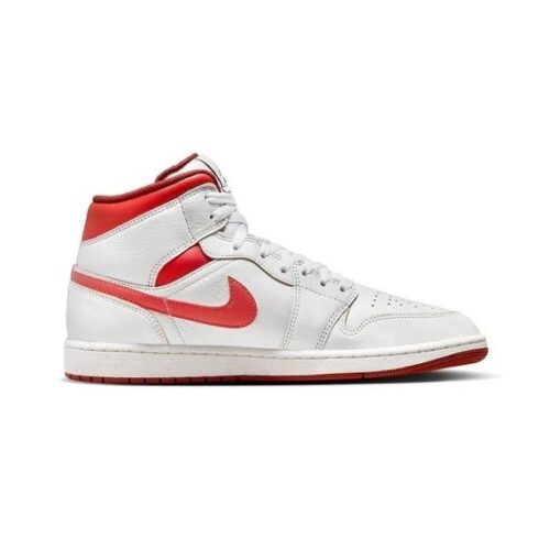 Mens Jordan 1 Mid Se White/Lobster-Dune Red-Sail (Fj3458 160)