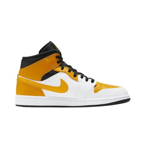 Mens Jordan 1 Mid University Gold White/Univ Gold-Black (554724 170)