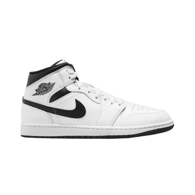 Mens Jordan 1 Mid White/Black-White-Black (Dq8426 132)