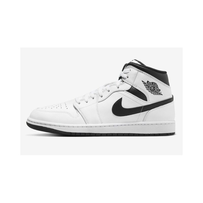 Mens Jordan 1 Mid White/Black-White-Black (Dq8426 132)