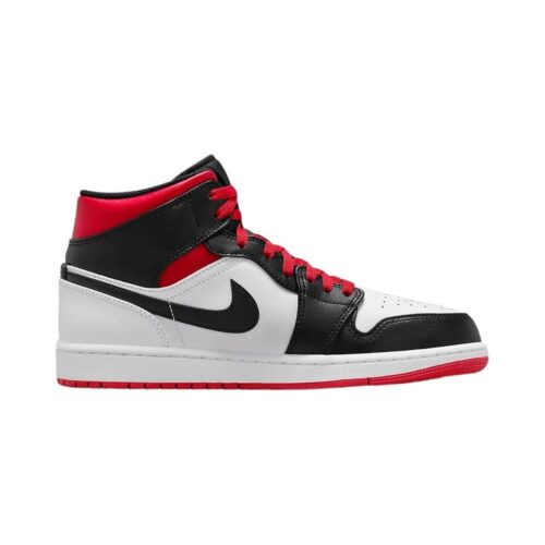 Mens Jordan 1 Mid White/Gym Red-Black (Dq8426 106)