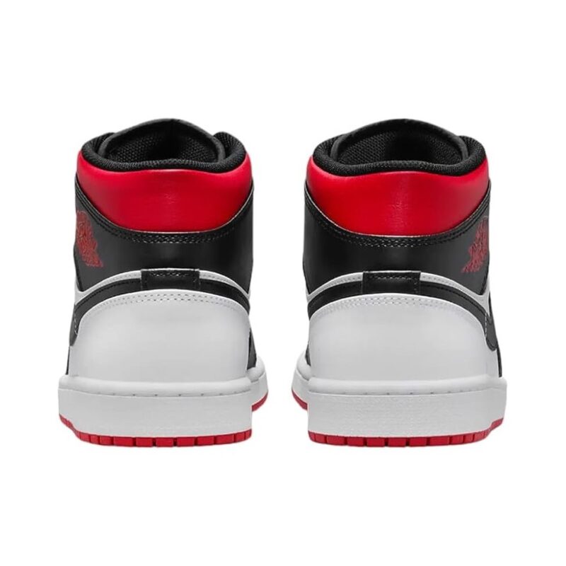 Mens Jordan 1 Mid White/Gym Red-Black (Dq8426 106)