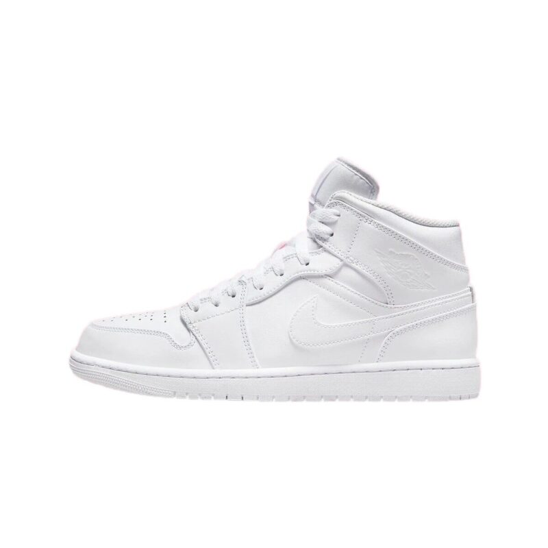 Mens Jordan 1 Mid White/White-White (554724 136)