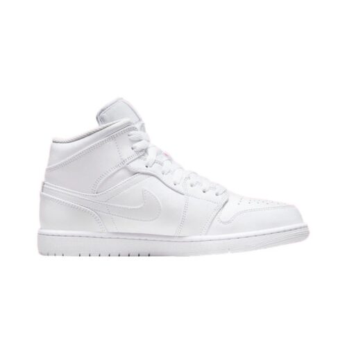 Mens Jordan 1 Mid White/White-White (554724 136)