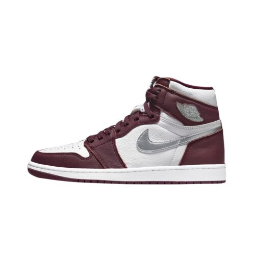 Mens Jordan 1 Retro High Og Bordeaux Bordeaux/Metallic Sil-White (555088 611)