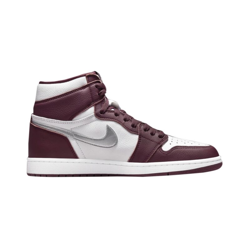 Mens Jordan 1 Retro High Og Bordeaux Bordeaux/Metallic Sil-White (555088 611)