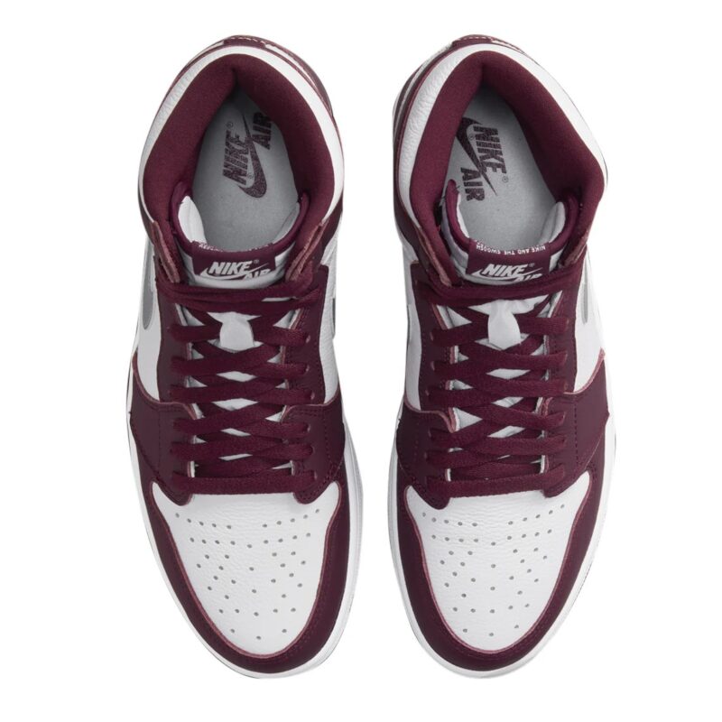 Mens Jordan 1 Retro High Og Bordeaux Bordeaux/Metallic Sil-White (555088 611)