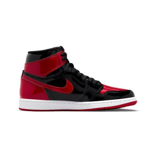 Mens Jordan 1 Retro High Og Patent Bred Black/Varsity Red-White (555088 063)