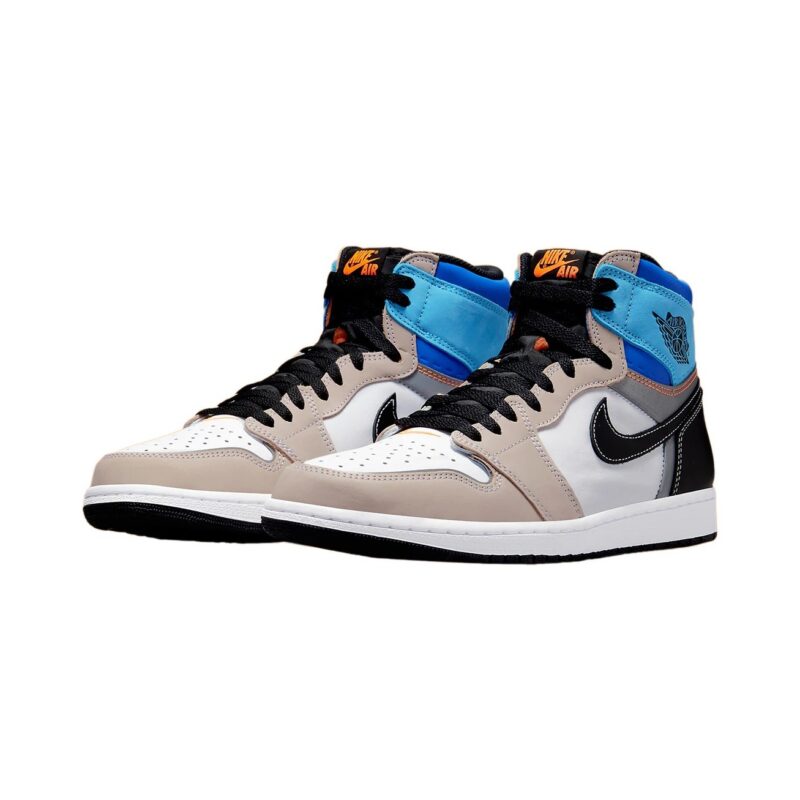 Mens Jordan 1 Retro High Og Prototype White/Total Orange-Multi (Dc6515 100)