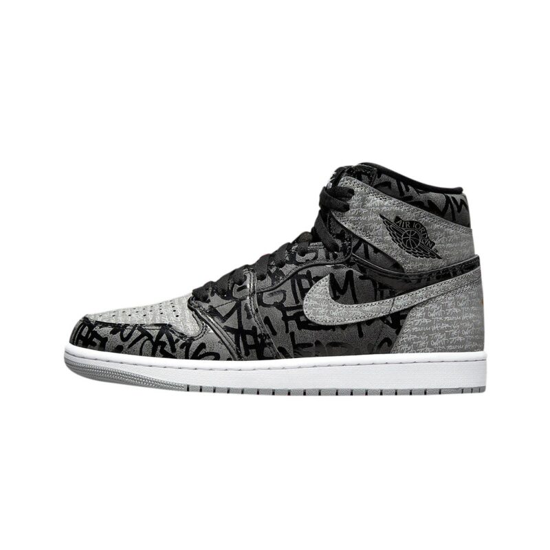 Mens Jordan 1 Retro High Og Rebellionaire Blk/Wht-Particle Grey (555088 036)