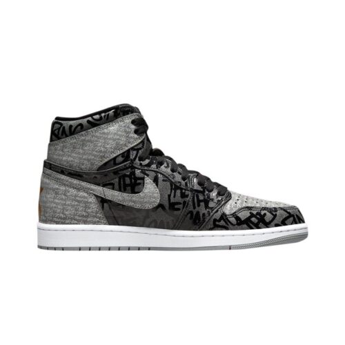 Mens Jordan 1 Retro High Og Rebellionaire Blk/Wht-Particle Grey (555088 036)